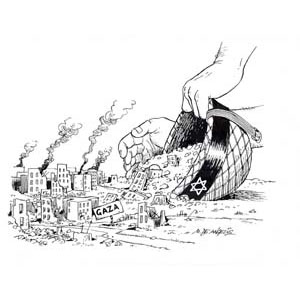	Gaza ruins, Cartoonists  & Writers  Syndicate	